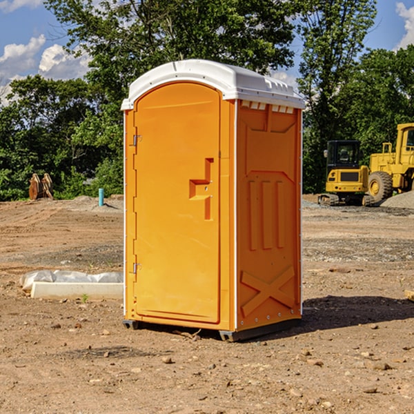 how often are the porta potties cleaned and serviced during a rental period in Granby